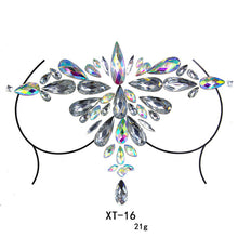 Load image into Gallery viewer, 3D Shiny Crystal Girl Temporary Tattoo Sticker Chest Acrylic