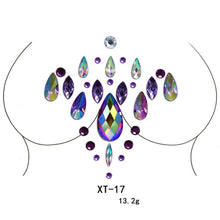 Load image into Gallery viewer, 3D Shiny Crystal Girl Temporary Tattoo Sticker Chest Acrylic