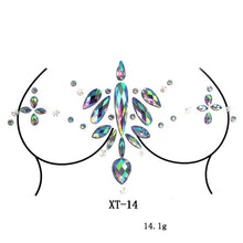 Load image into Gallery viewer, 3D Shiny Crystal Girl Temporary Tattoo Sticker Chest Acrylic