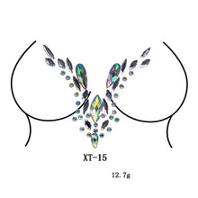 Load image into Gallery viewer, 3D Shiny Crystal Girl Temporary Tattoo Sticker Chest Acrylic