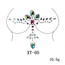 Load image into Gallery viewer, 3D Shiny Crystal Girl Temporary Tattoo Sticker Chest Acrylic