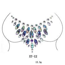 Load image into Gallery viewer, 3D Shiny Crystal Girl Temporary Tattoo Sticker Chest Acrylic