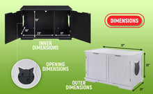 Load image into Gallery viewer, X-Large Cat Washroom Bench Litter Box Enclosure Furniture Box House