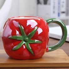 Load image into Gallery viewer, 450ML Creative Fruit Ceramic Mug Cute Strawberry Coffee Mug with