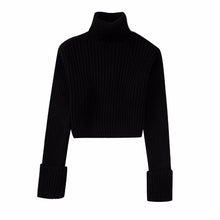 Load image into Gallery viewer, Winter New Fashion Elegant High Collar Long Sleeve Solid Short