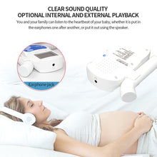 Load image into Gallery viewer, LCD Display Doppler Home Fetal Heart Rate Monitor Pregnancy SP