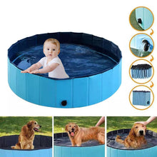 Load image into Gallery viewer, Foldable Pet Bath Outdoor Portable Swimming Pool for Pets and Kids SP