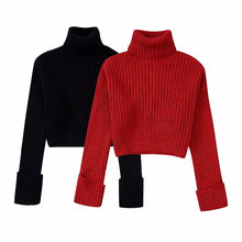 Load image into Gallery viewer, Winter New Fashion Elegant High Collar Long Sleeve Solid Short
