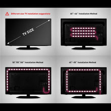 Load image into Gallery viewer, RGB LED Light for TV Backlight USB Powered, 24”- 60” TV with Remote