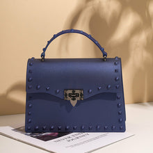 Load image into Gallery viewer, New Jelly Bag PVC Women's Bag Colored Diamond Rivets Hand-Held
