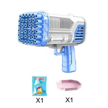 Load image into Gallery viewer, 69 Holes Electric Bubble Gun Rocket Soap Bubbles Machine Gun Shape