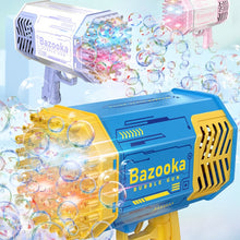 Load image into Gallery viewer, 69 Holes Electric Bubble Gun Rocket Soap Bubbles Machine Gun Shape