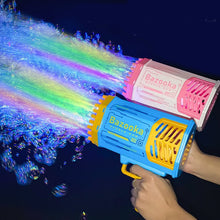 Load image into Gallery viewer, 69 Holes Electric Bubble Gun Rocket Soap Bubbles Machine Gun Shape