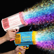 Load image into Gallery viewer, 69 Holes Electric Bubble Gun Rocket Soap Bubbles Machine Gun Shape