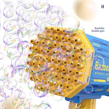 Load image into Gallery viewer, 69 Holes Electric Bubble Gun Rocket Soap Bubbles Machine Gun Shape