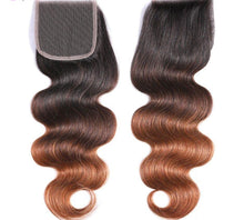 Load image into Gallery viewer, 10A Grade #1B/4/30 Body Wave #1B/4/27 BUNDLES with CLOSURES & FRONTALS