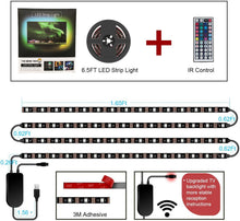 Load image into Gallery viewer, RGB LED Light for TV Backlight USB Powered, 24”- 60” TV with Remote