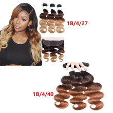 Load image into Gallery viewer, 10A Grade #1B/4/30 Body Wave #1B/4/27 BUNDLES with CLOSURES & FRONTALS