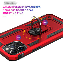Load image into Gallery viewer, Tech Armor Ring Stand Grip Case with Metal Plate for iPhone 12 /
