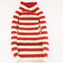 Load image into Gallery viewer, Armi store Christmas Striped Knit Dog Sweater Dogs Festival Sweaters