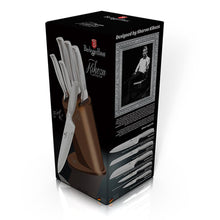 Load image into Gallery viewer, 6-Piece Knife Set with Stainless Steel Stand Kikoza Collection