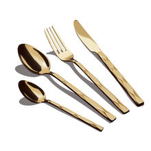 Load image into Gallery viewer, 24-Piece Stainless Steel Satin Finish Cutlery Set Rose Gold Collection