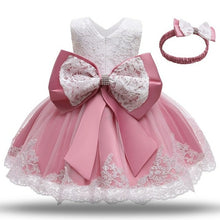 Load image into Gallery viewer, Baby Girls White Baptism Birthday Princess Dress Toddler Girl New Year