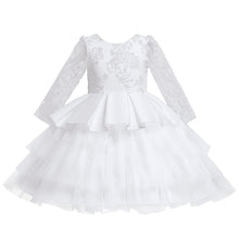 Load image into Gallery viewer, Baby Girls White Baptism Birthday Princess Dress Toddler Girl New Year