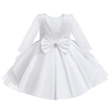 Load image into Gallery viewer, Baby Girls White Baptism Birthday Princess Dress Toddler Girl New Year