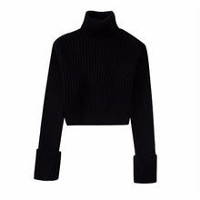 Load image into Gallery viewer, Winter New Fashion Elegant High Collar Long Sleeve Solid Short