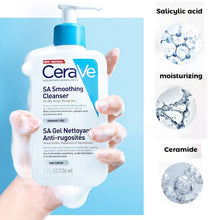 Load image into Gallery viewer, Cerave Cleanser Hydrating Foaming Sa Smoothing For Oily Dry Skin