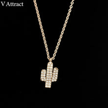Load image into Gallery viewer, Charms Cactus Necklace Cubic Zirconia Stone Hawaii