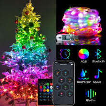 Load image into Gallery viewer, Christmas Tree RGB Lights Smart Bluetooth Control USB LED String Lamp