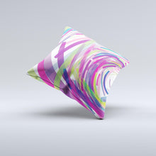 Load image into Gallery viewer, Color Strokes Ink-Fuzed Decorative Throw Pillow