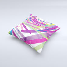 Load image into Gallery viewer, Color Strokes Ink-Fuzed Decorative Throw Pillow