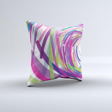 Load image into Gallery viewer, Color Strokes Ink-Fuzed Decorative Throw Pillow