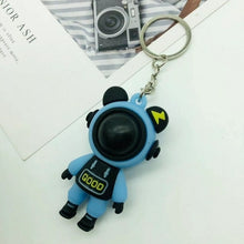 Load image into Gallery viewer, Cute Pvc Colorful Bear Keychain Handmade Diy Tassels Gloomy Bear Car
