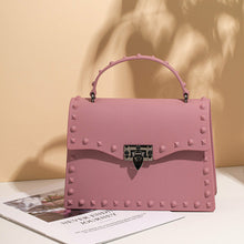 Load image into Gallery viewer, New Jelly Bag PVC Women's Bag Colored Diamond Rivets Hand-Held