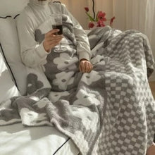 Load image into Gallery viewer, Dunxdeco Cozy Comfort Blanket Knitted Bedspread Soft Cobertor Sweet