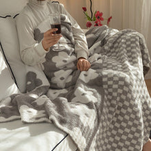 Load image into Gallery viewer, Dunxdeco Cozy Comfort Blanket Knitted Bedspread Soft Cobertor Sweet
