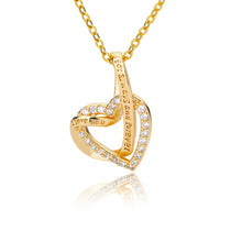 Load image into Gallery viewer, Double Love Heart Pendant Necklace For Women Stainless Steel Gold