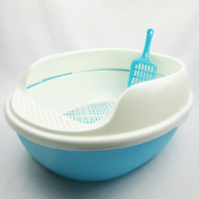 Load image into Gallery viewer, Double-layer Semi-enclosed Cat Litter Box Toilet Plastic Hollow Splash
