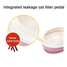 Load image into Gallery viewer, Double-layer Semi-enclosed Cat Litter Box Toilet Plastic Hollow Splash