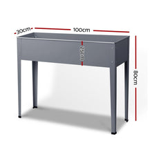 Load image into Gallery viewer, Greenfingers Garden Bed 100X80X30CM Galvanised Steel Raised Planter