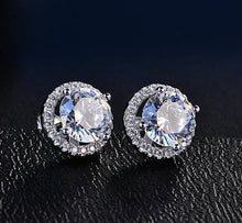 Load image into Gallery viewer, Halo Stud Earrings with Crystals with FREE Gift Box
