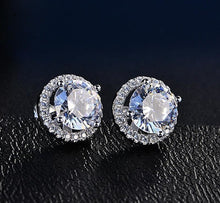 Load image into Gallery viewer, Halo Stud Earrings with Crystals with FREE Gift Box