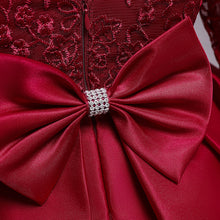 Load image into Gallery viewer, Girls New Year Dress Christmas Party Backless Bowknot Lace Princess