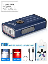 Load image into Gallery viewer, Trustfire Minix Mini EDC Flashlight Kechain 320LM 365nm Uv Lamp Red
