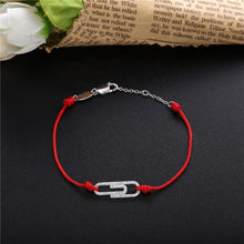 Load image into Gallery viewer, FR Popular Safe Pin Red Bracelet Silver Bracelet 925 Sterling