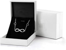 Load image into Gallery viewer, White Elements Infinite Pendant Chain Bracelet in 14K White Gold